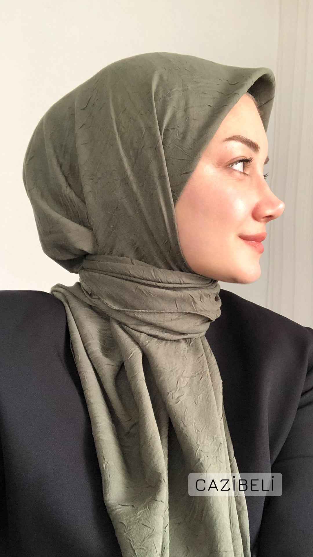 Bambu Kraş Eşarp Haki