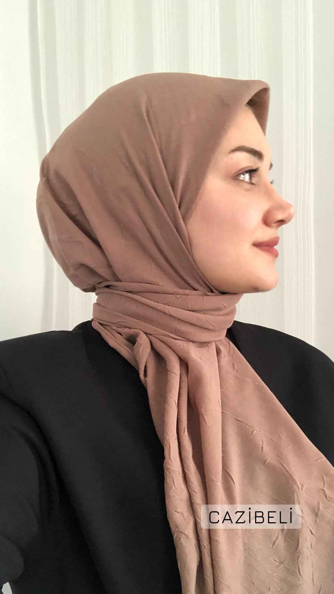 Bambu Kraş Eşarp Kahverengi
