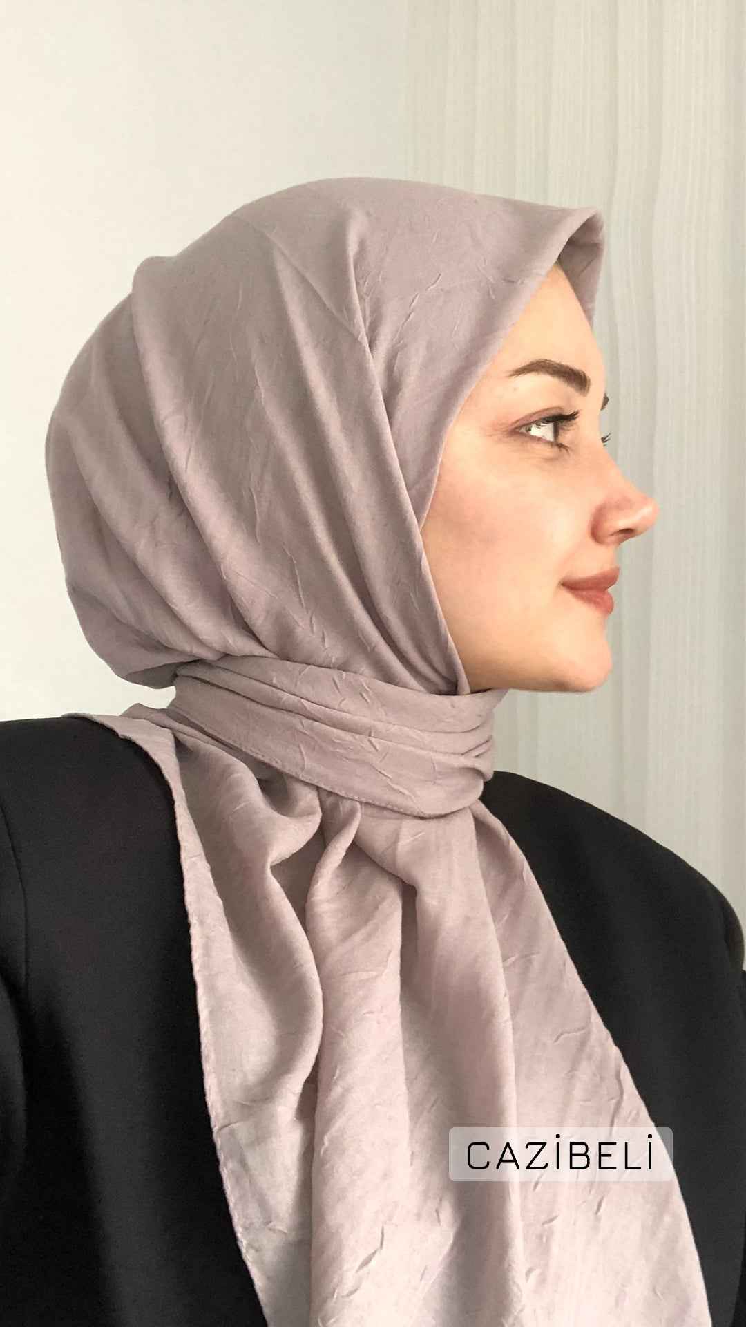 Bambu Kraş Eşarp Vizon