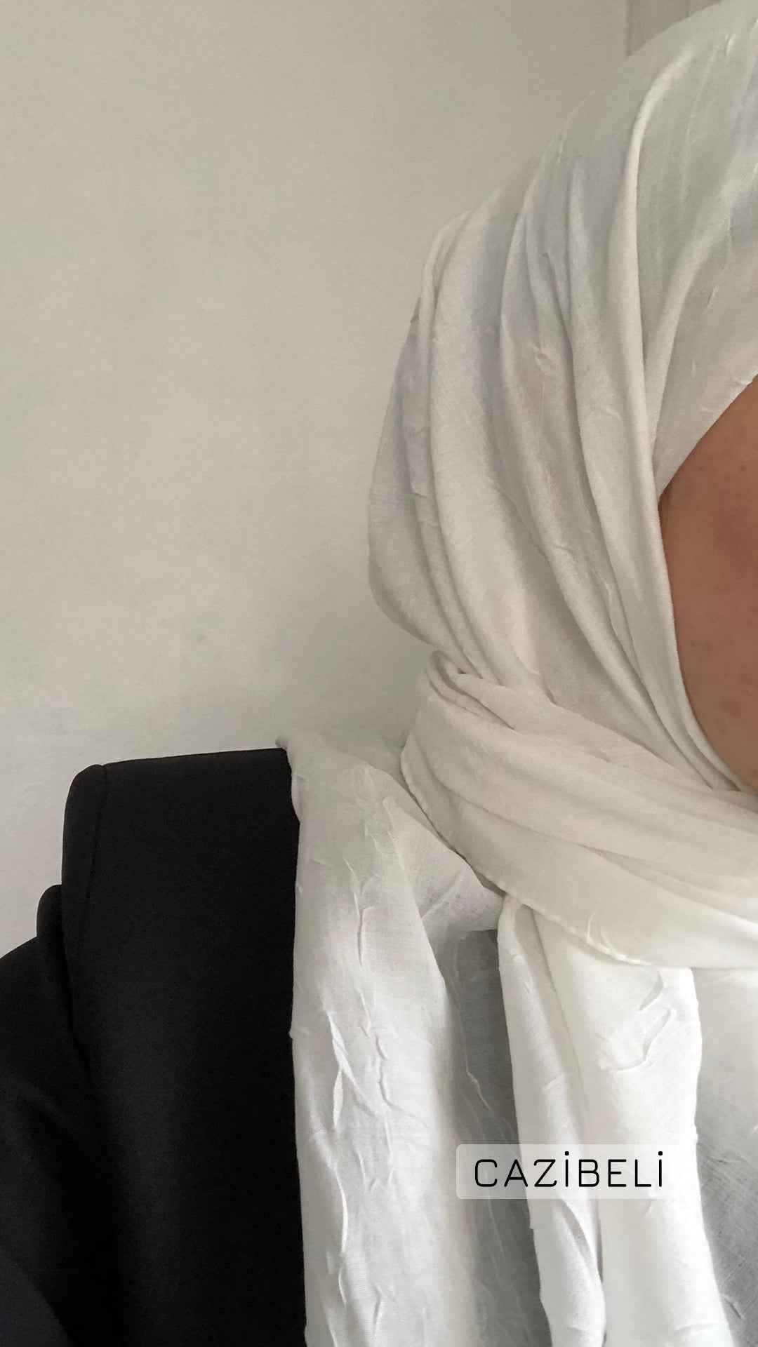 Bambu Kraş Eşarp K Beyaz