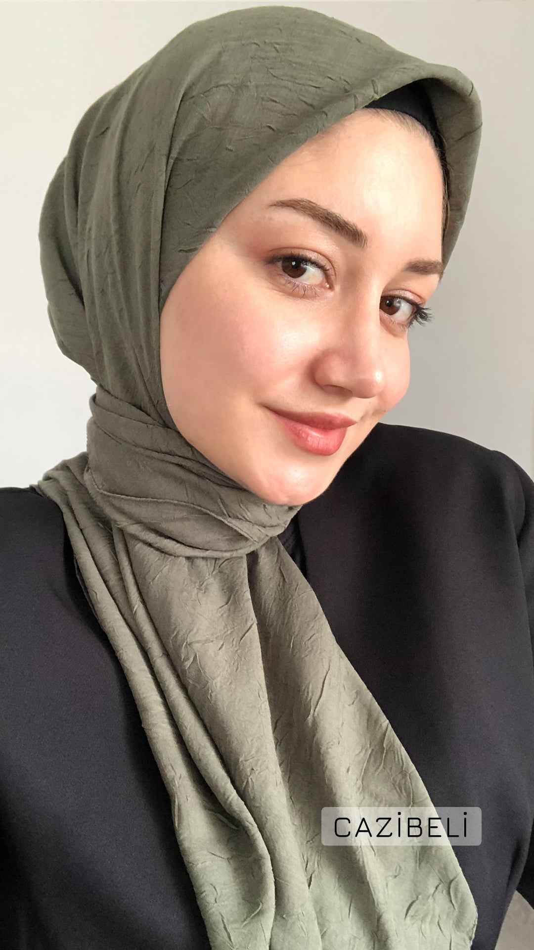 Bambu Kraş Eşarp Haki