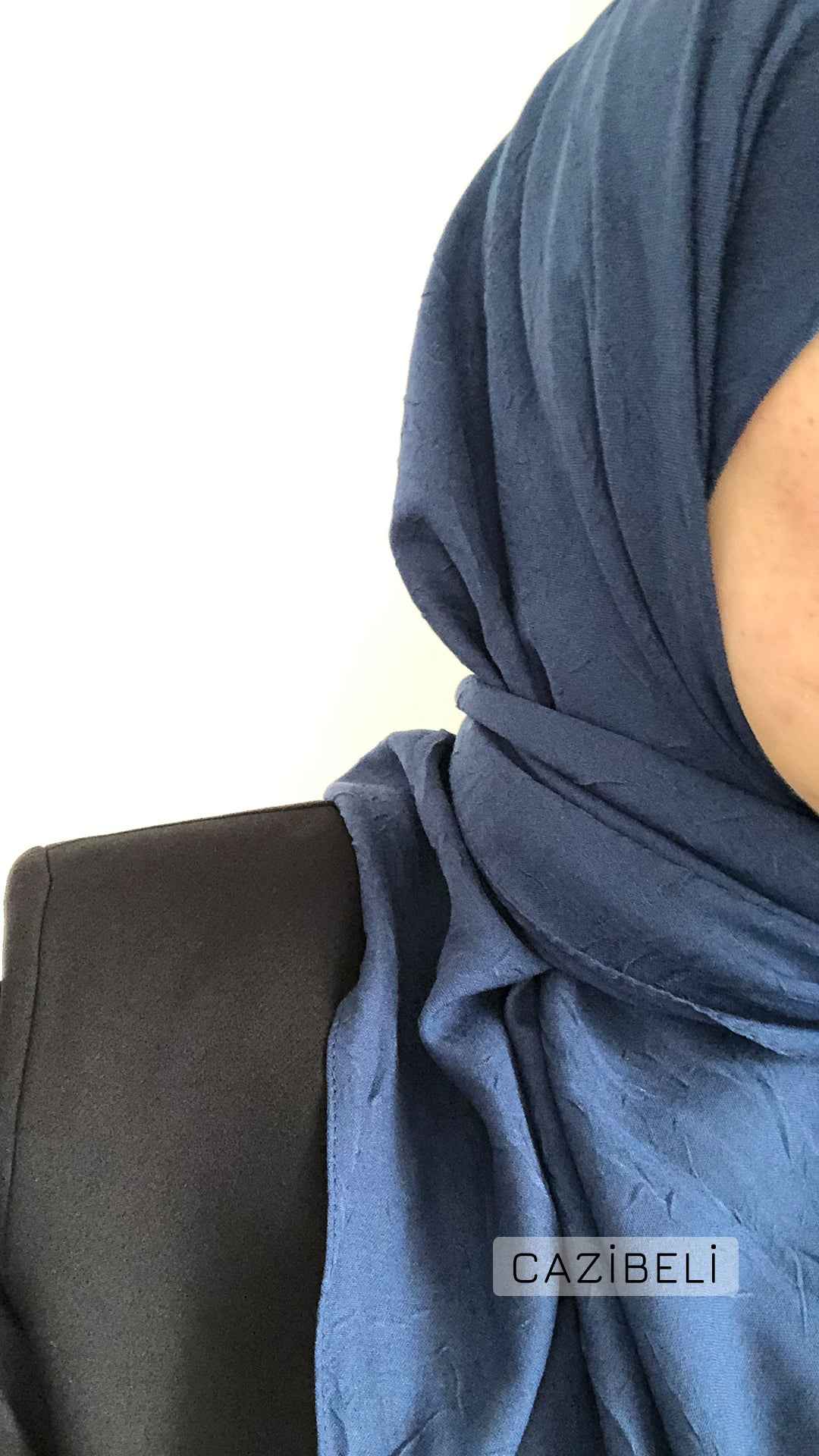 Bambu Kraş Eşarp Lacivert