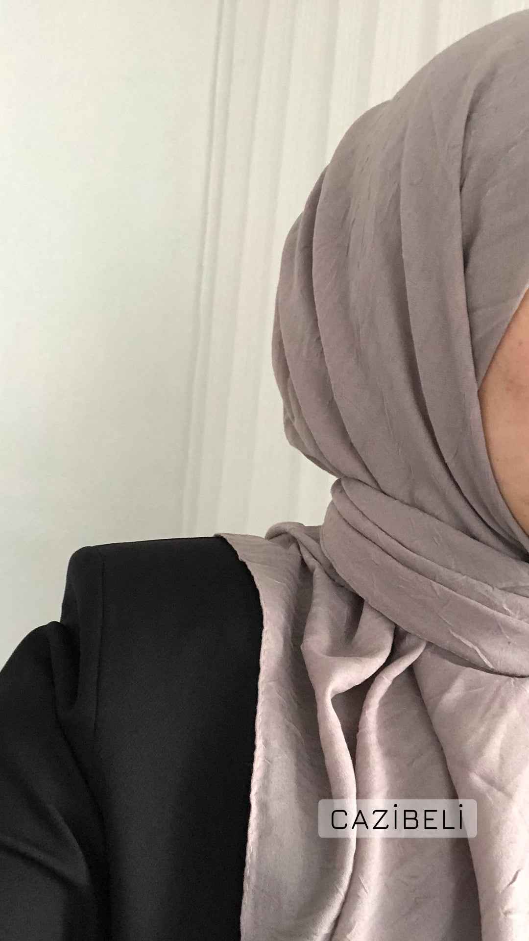 Bambu Kraş Eşarp Vizon