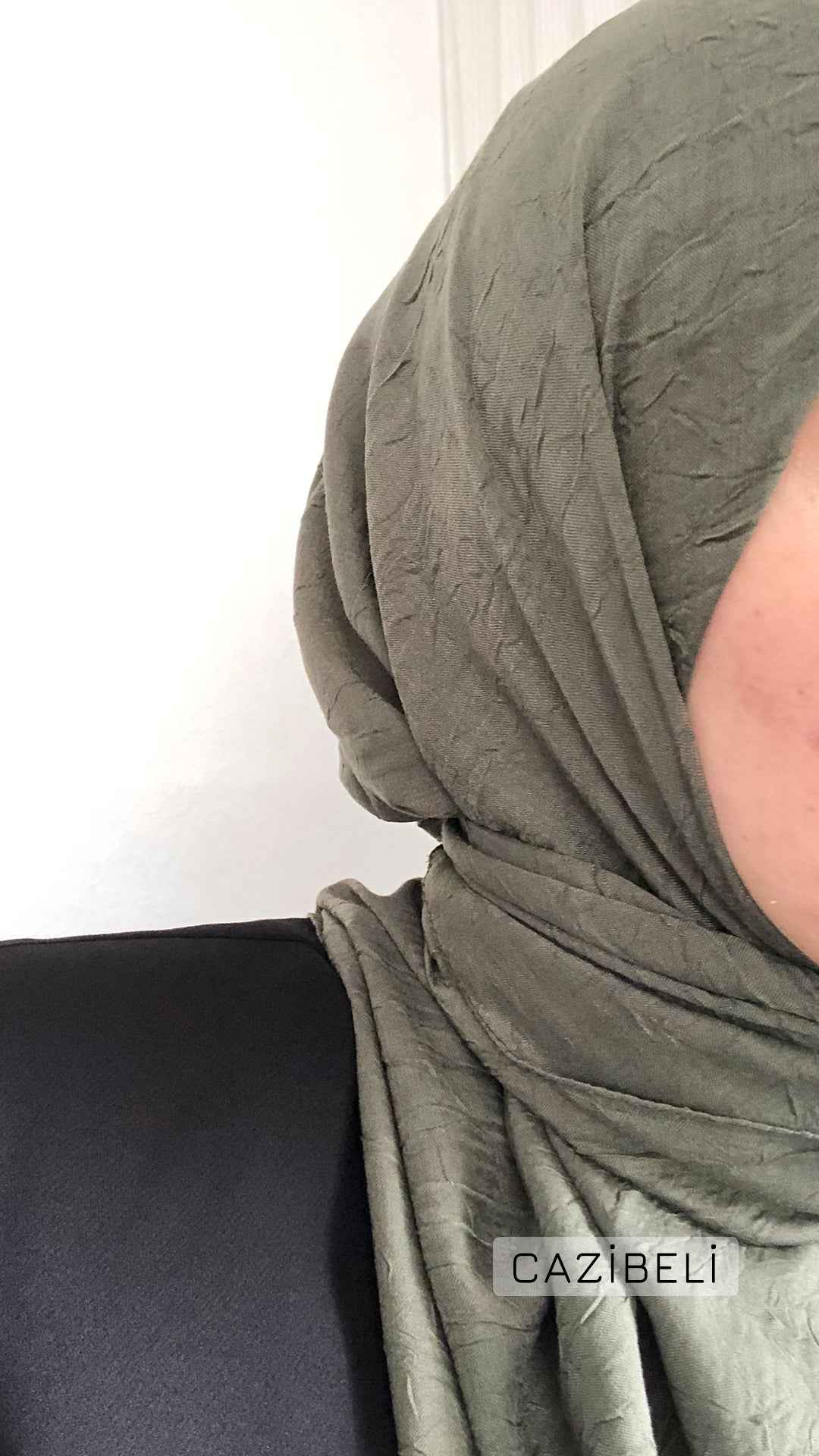 Bambu Kraş Eşarp Haki